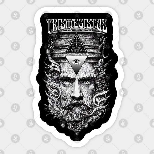 Hermes Trismegistus - Hermeticism, Thrice-great, occult, esoteric Sticker by AltrusianGrace